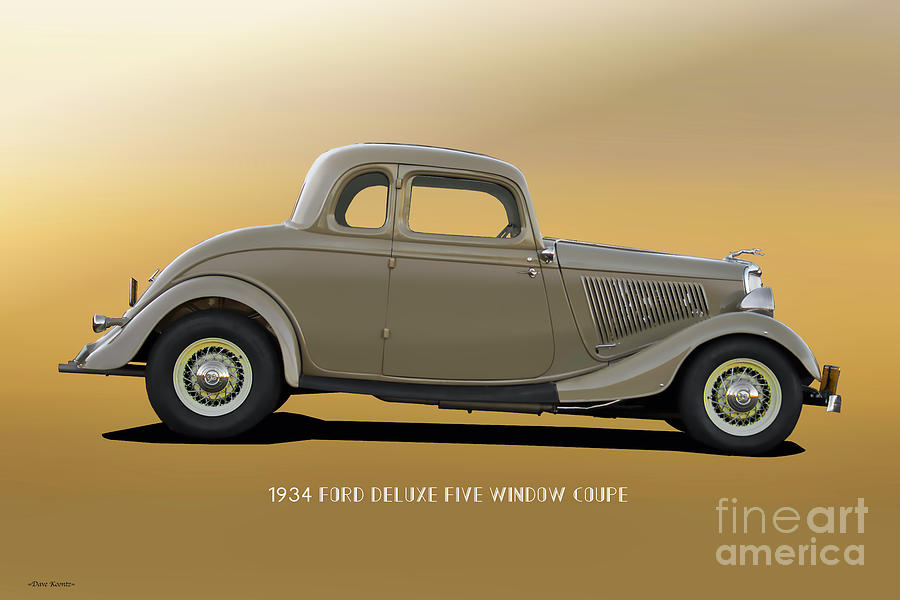 1934 Ford Deluxe Five-Window Coupe Photograph by Dave Koontz - Fine Art ...