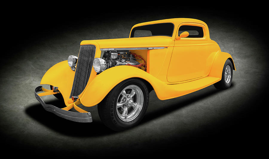 1934 Ford Three Window Coupe  -  1934ford3windowcoupesptext142067 Photograph by Frank J Benz