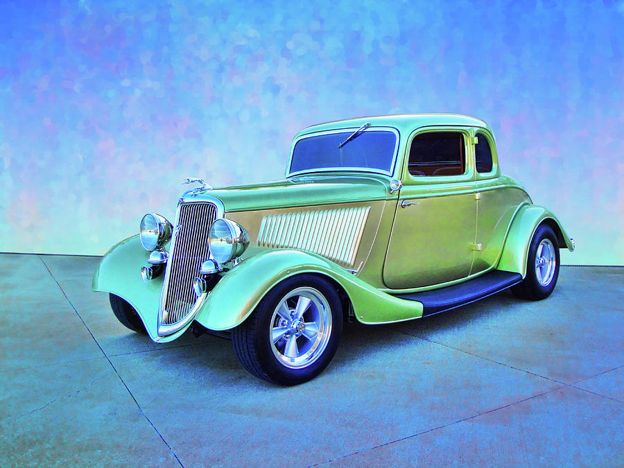 1934 Green Ford Digital Art by Rick Wicker