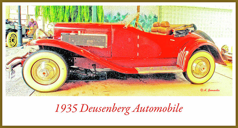 1935 Deusenberg Classic Automobile Digital Art by A Macarthur Gurmankin