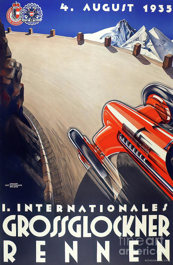 1935 International Grossglockner Rennen Race Poster Mixed Media by Retrographs