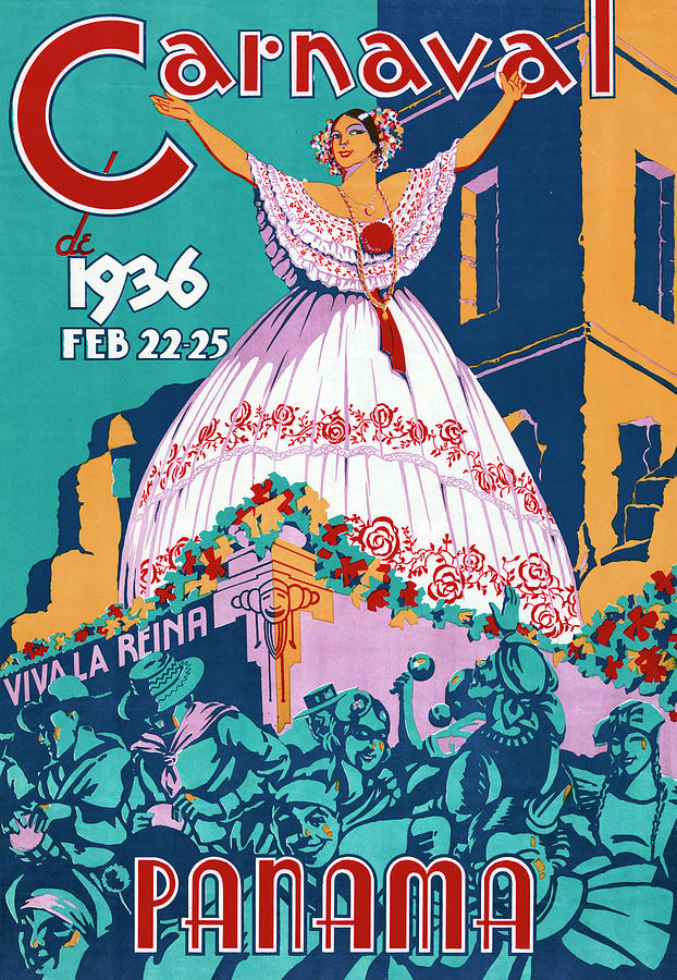 1936 Panama Carnaval Poster Photograph by Graphicaartis