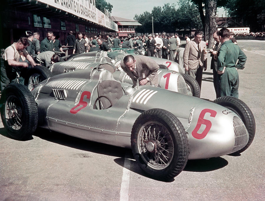 1938 Auto Unions, C1938 Photograph by Heritage Images