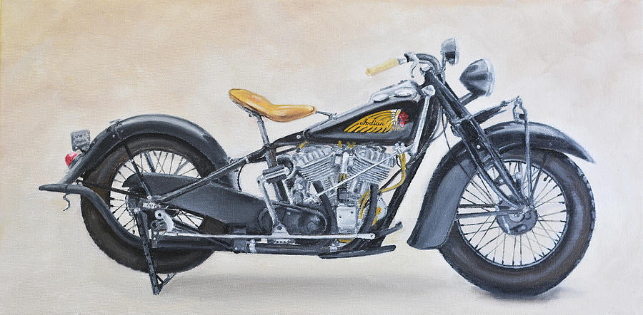 Indian Painting - 1939 Indian Chief by Brad Thomas