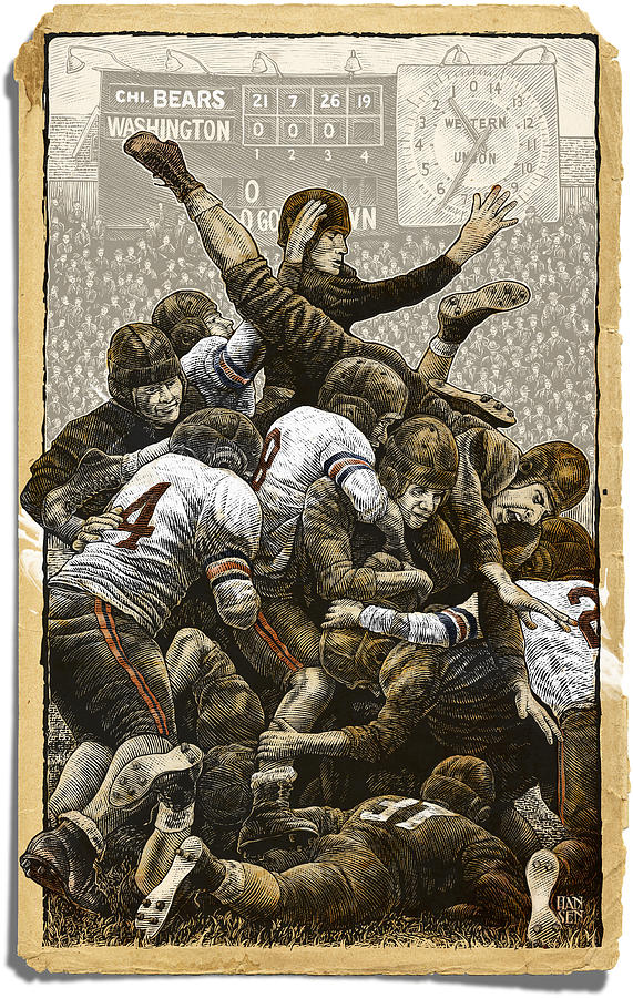 1940 Chicago Bears by Clint Hansen