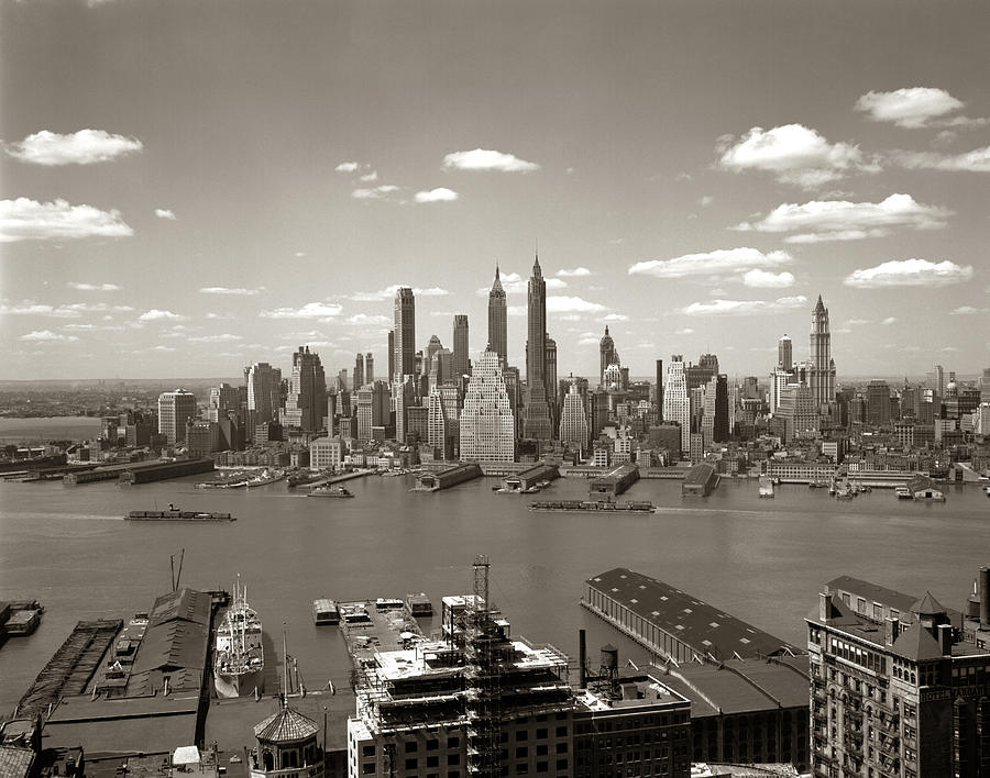 1940s 1950s Nyc Downtown New York City Photograph By Vintage Images Pixels