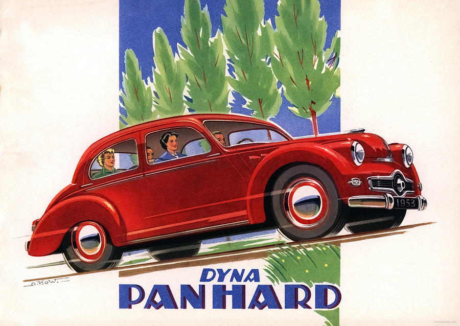 1940s Dyna Panhard Advertisement Mixed Media by Retrographs