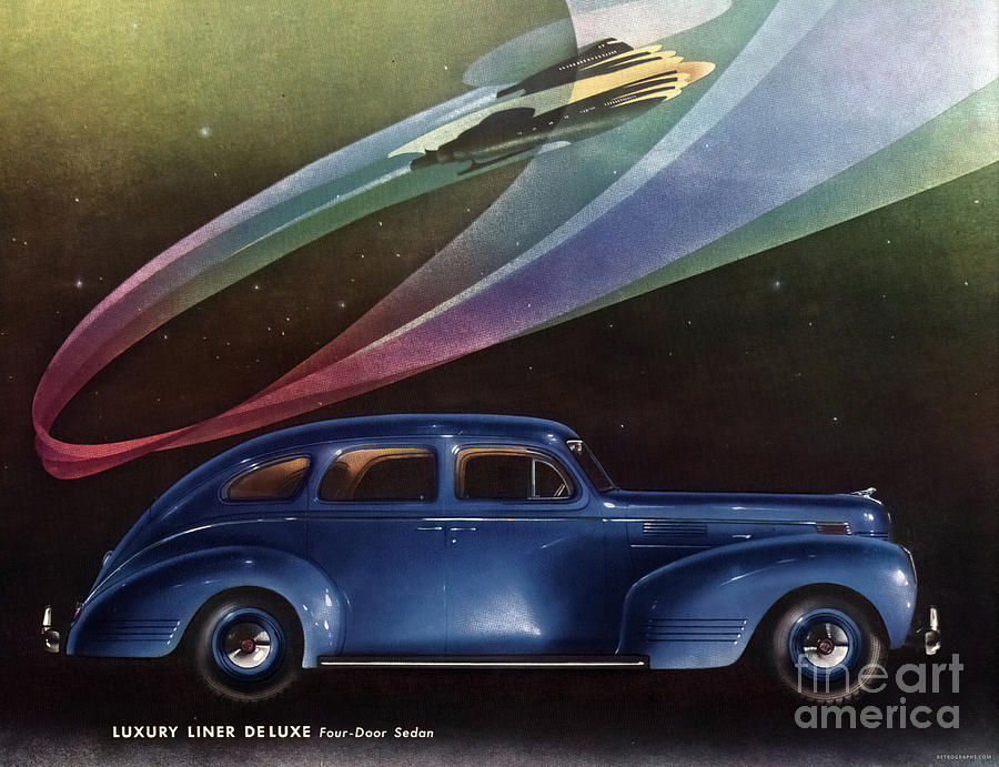 1940s Luxury Liner Deluxe Advertisement Mixed Media by Arthur Radebaugh