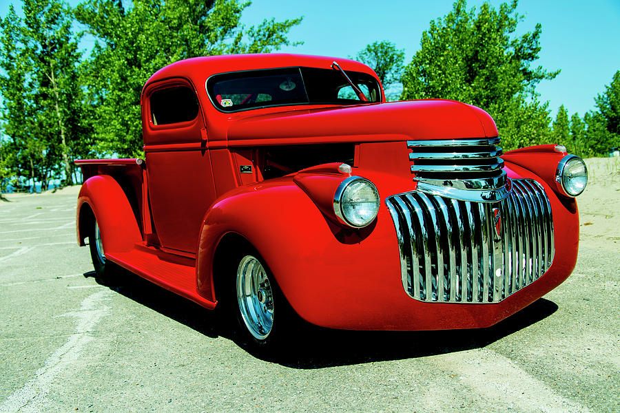 Car Photograph -  1941 Custom Chevrolet Pickup Truck #1941 by Performance Image