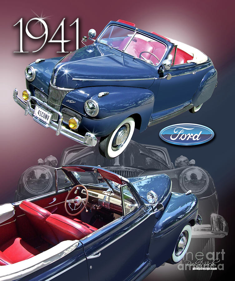 1941 Ford Deluxe Convertible Digital Art by Rick Mock