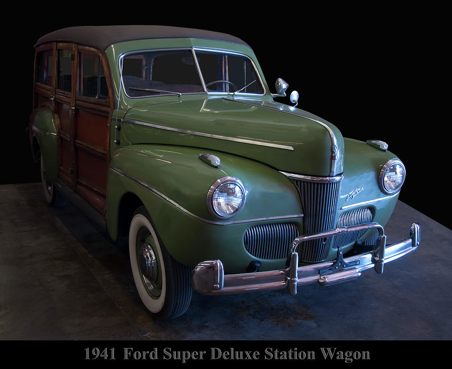 Ford Photograph - 1941 Ford Super Deluxe Station Wagon by Flees Photos