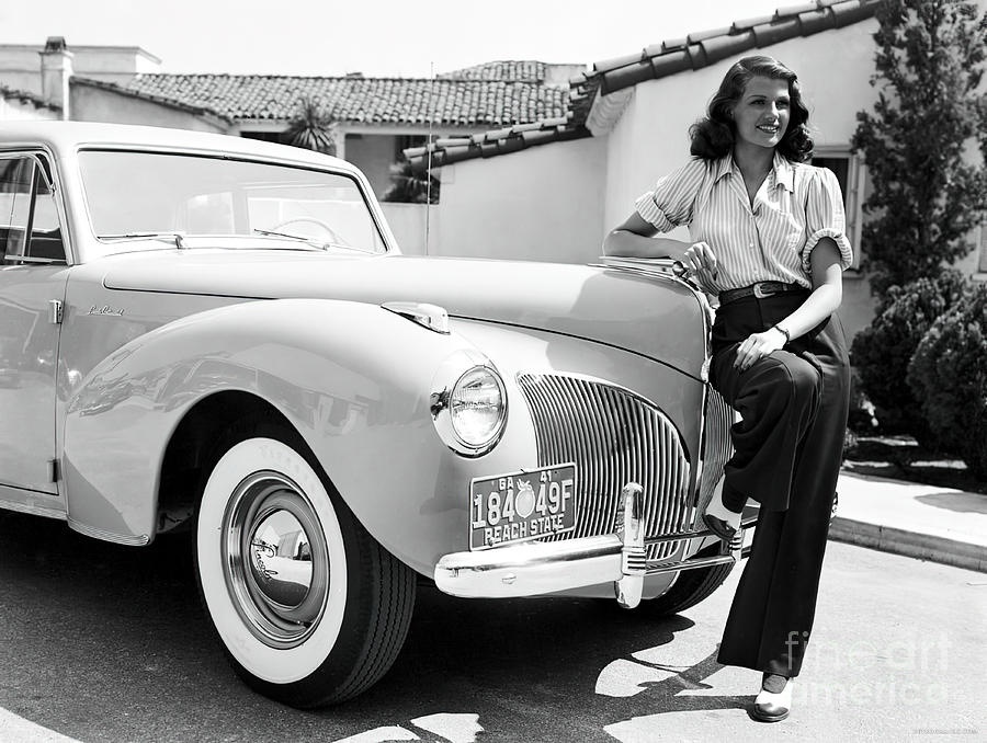 1941 Lincoln Continental With Rita Hayworth Photograph by Retrographs