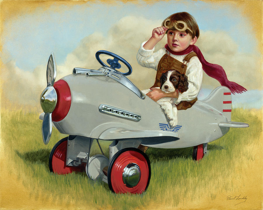 1941 Steelcraft Pursuit Plane Painting by David Lindsley