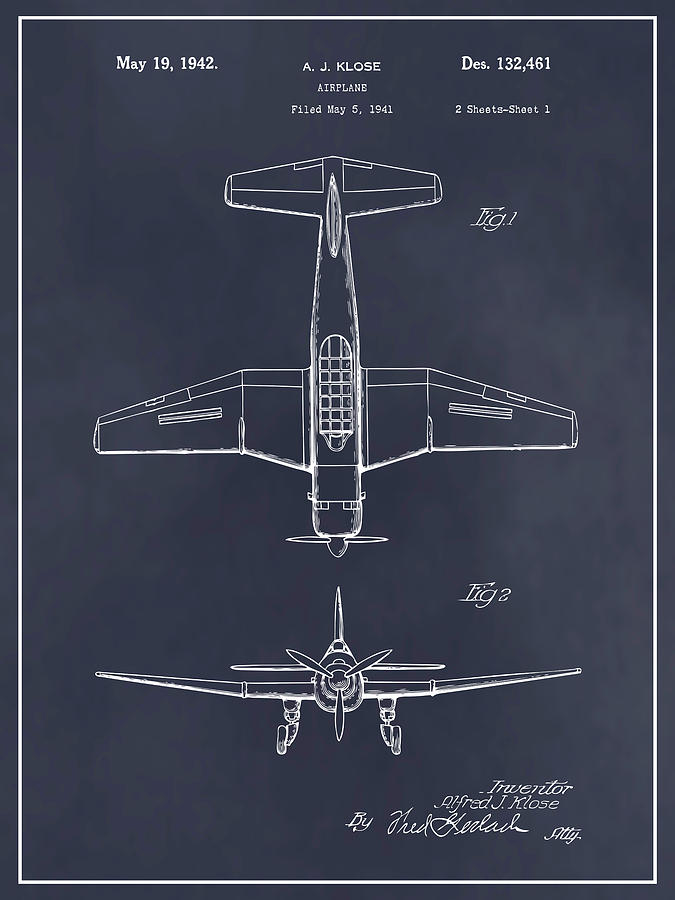 1941 Vultee A31 Vengeance Dive Bomber Blackboard Patent Print Drawing by Greg Edwards