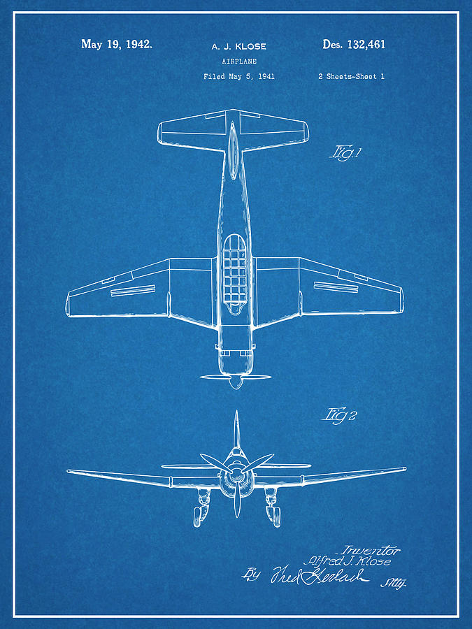 1941 Vultee A31 Vengeance Dive Bomber Blueprint Patent Print Drawing by Greg Edwards
