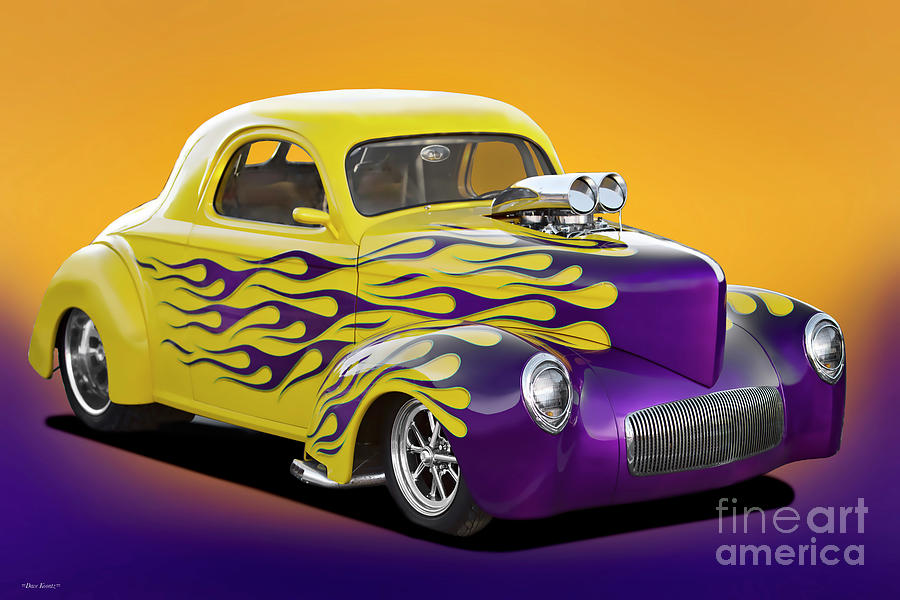 1941 Willys Coupe Pro Street Photograph by Dave Koontz