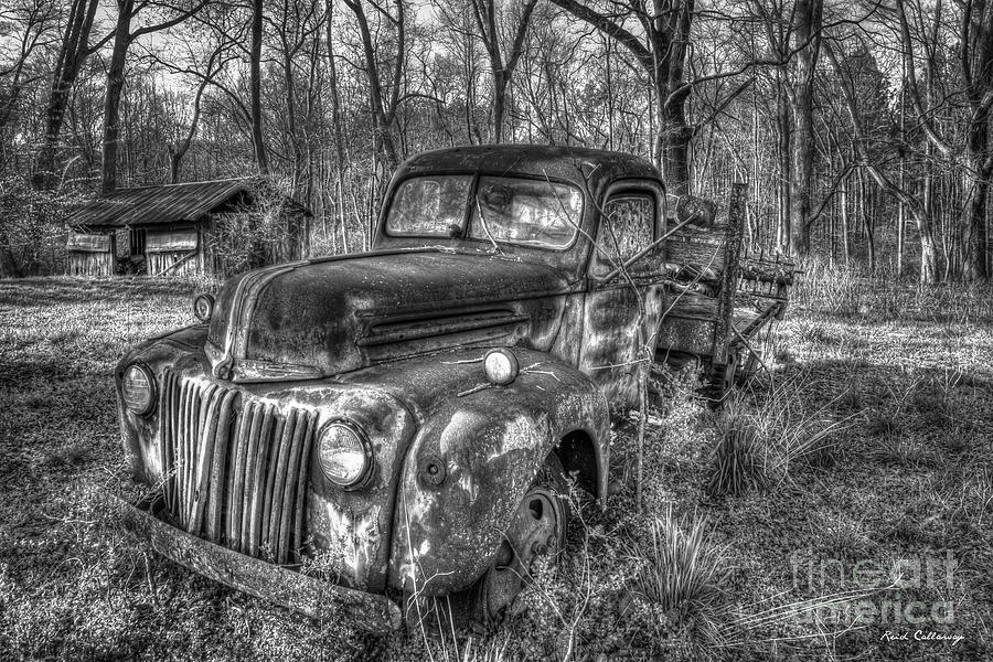 Tree Photograph - 1947 Ford Sunset B W Stakebed Pickup Truck Art by Reid Callaway