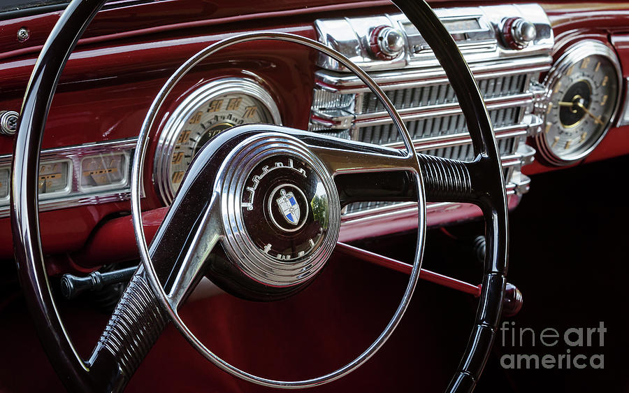 1947 Lincoln Continental Dash Photograph by Dennis Hedberg