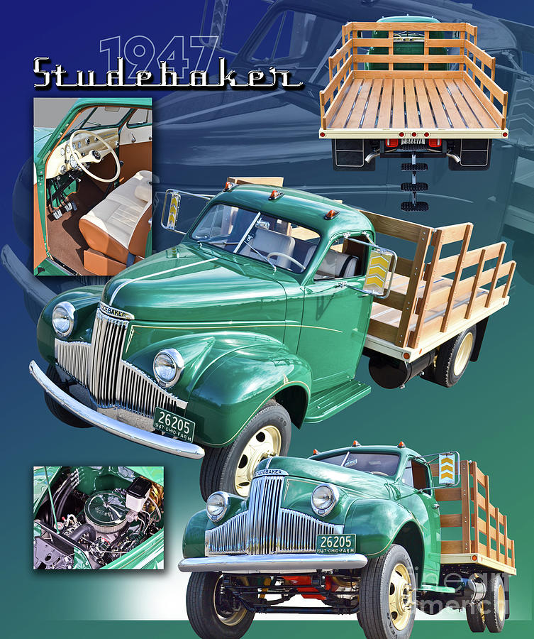 1947 Studebaker flatbed truck Digital Art by Rick Mock