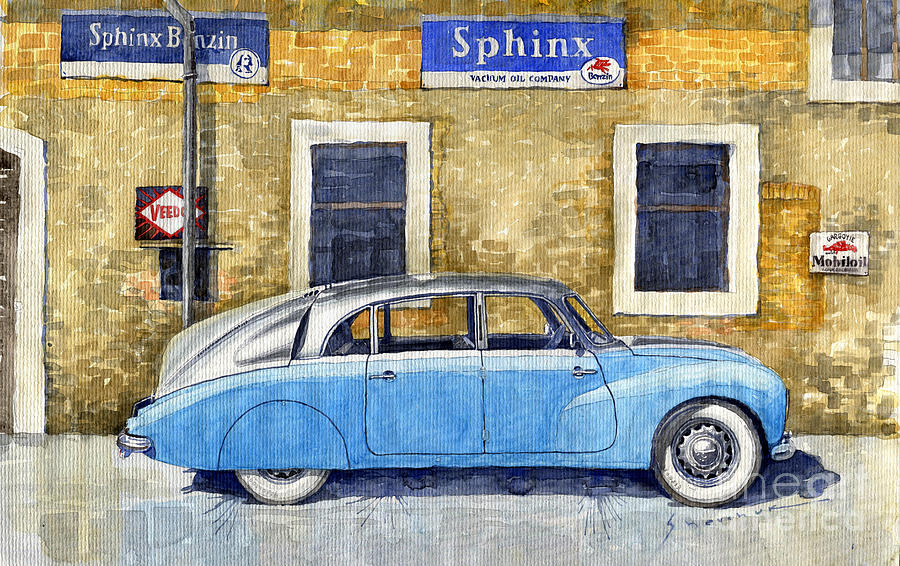 1948-1949 Tatra T87 Painting by Yuriy Shevchuk 1948-1949 Tatra T87 Painting by Yuriy Shevchuk