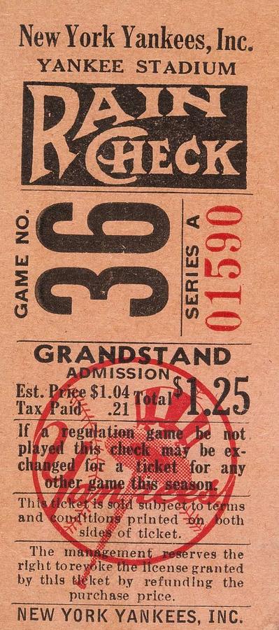 Vintage Painting - 1948  The Babe Bows Out  Ticket Stub from Ruth s Final Yankee Stadium Appearance by Celestial Images