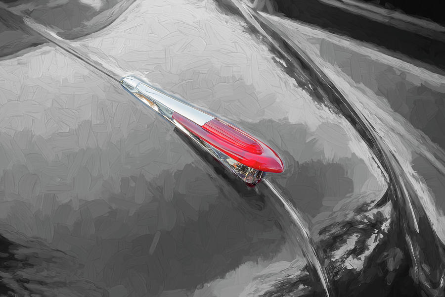 1949 Chevrolet Coupe Hood Ornament BW 102 Photograph by Rich Franco
