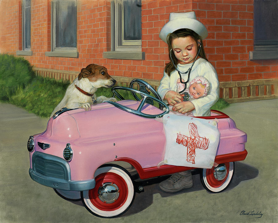 Nostalgic Painting - 1949 Murray Comet by David Lindsley