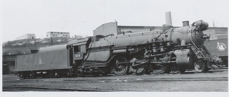 1950 Central Railroad CRR of NJ Engine Painting by Celestial Images