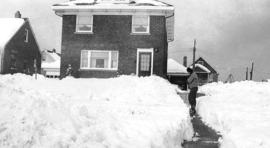 1950 Snow in Cleveland Photograph by Barbara Keith