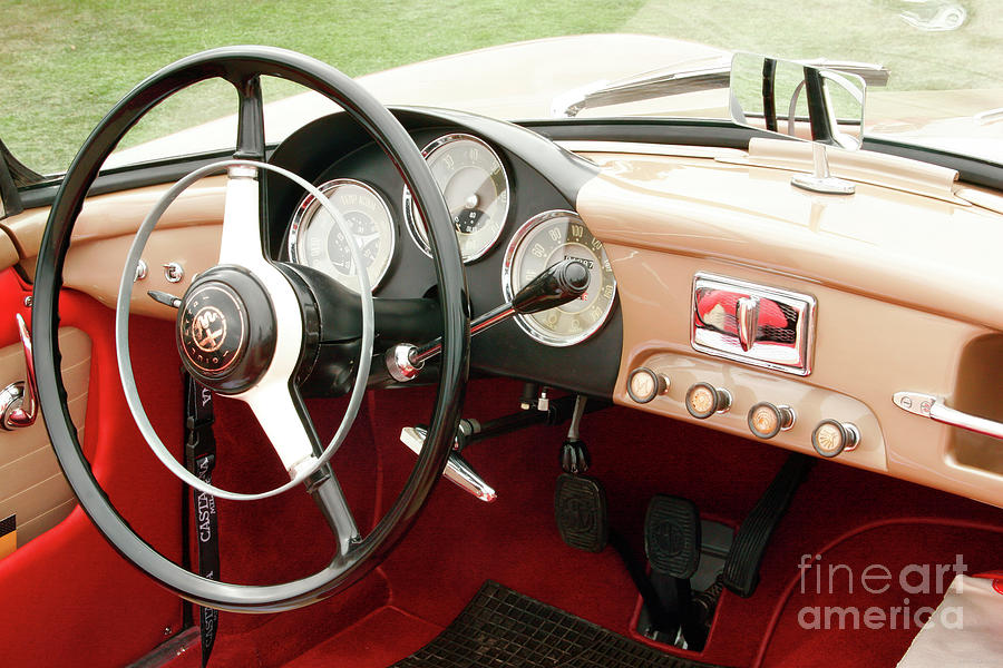 1950s Alfa Romeo 1900 Spider Dashboard Photograph by Lucie Collins