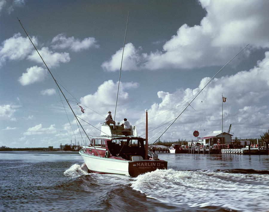 1950s Deep Sea Fishing Boat Marlin II Painting by Vintage Images - Fine Art  America