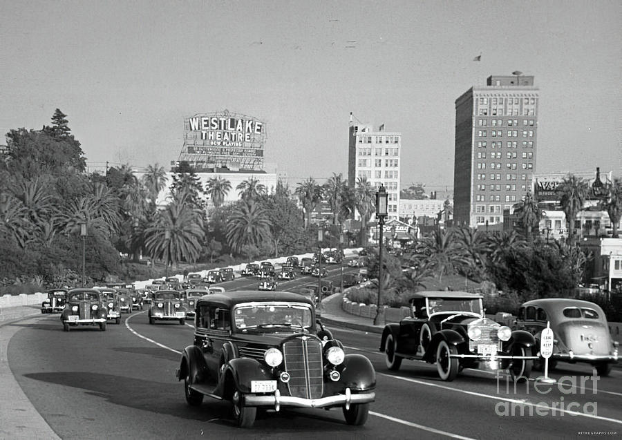 1950s Highway With 1923 Rolls Royce Silver Ghost Piccadilly Roadster Photograph by Retrographs