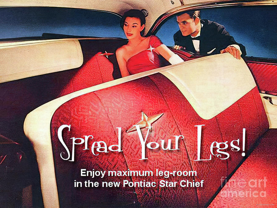 1950s Pontiac Star Chief Interior Spread Your Legs Mixed Media by Retrographs