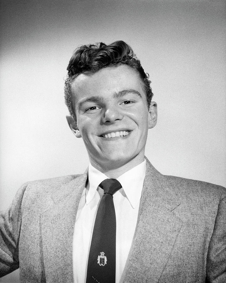 1950s Portrait Young Man With Typical Painting by Vintage Images 1950s Portrait Young Man With Typical Painting by Vintage Images