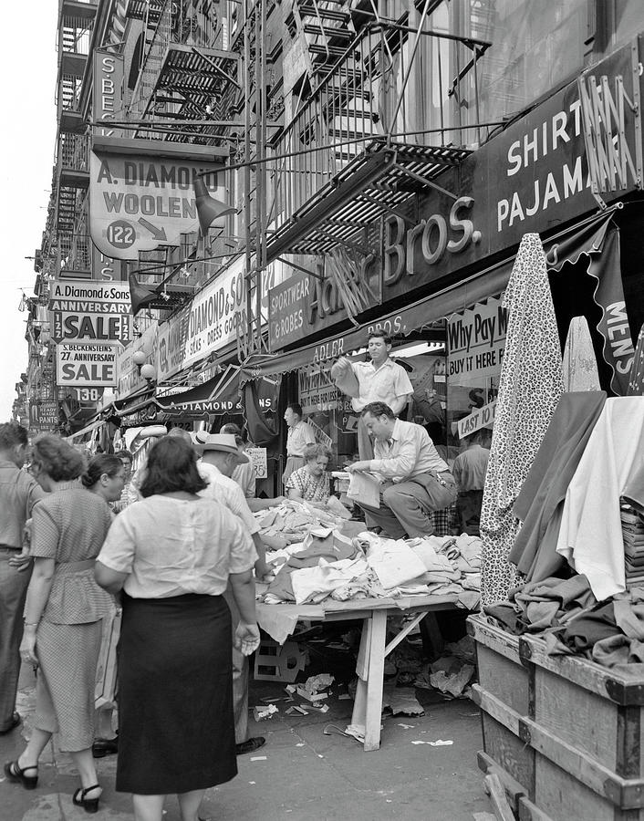 1950s Sidewalk Merchants Lower East Photograph by Vintage Images | Pixels