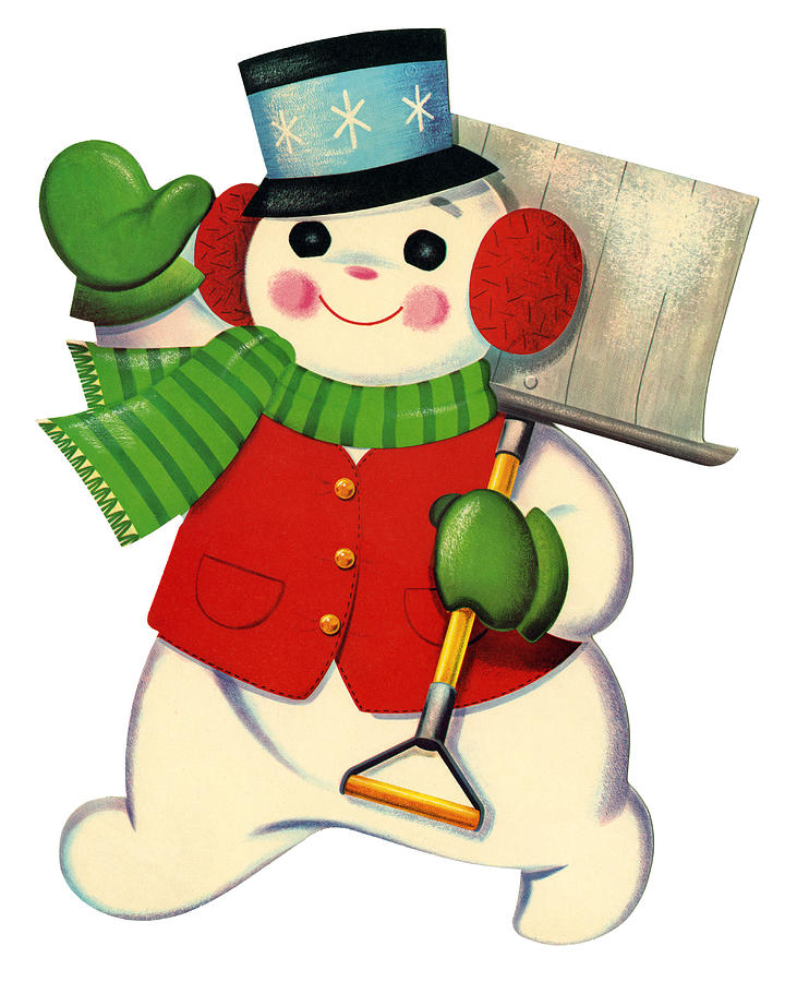 1950s Snowman Photograph by Graphicaartis