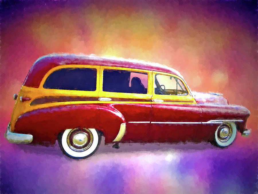 1951 Chevy Woody Sideview Digital Art by Rick Wicker