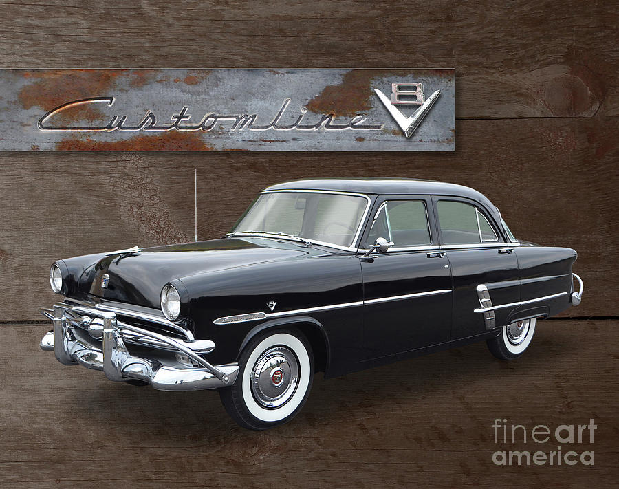 1953 Ford Fordor, Barnwood Background Photograph by Ron Long
