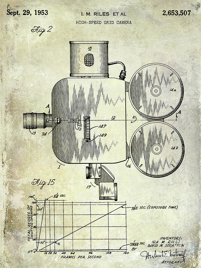 1953 High Speed Grid Camera Patent  Photograph by Jon Neidert