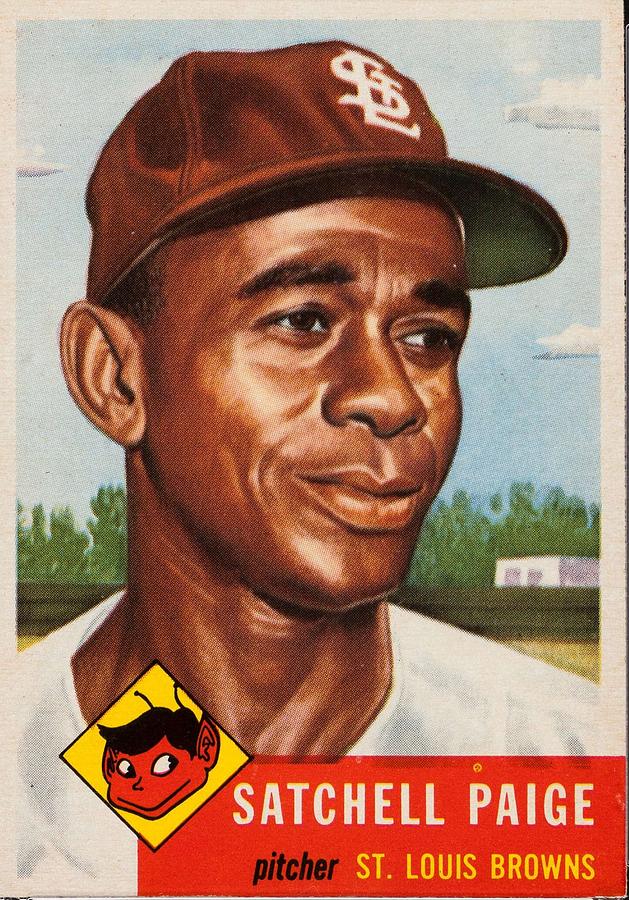 1953 Topps Satchell Paige Painting by Celestial Images