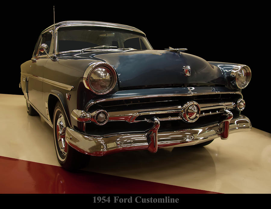 Ford Photograph - 1954 Ford Customline Coupe by Flees Photos