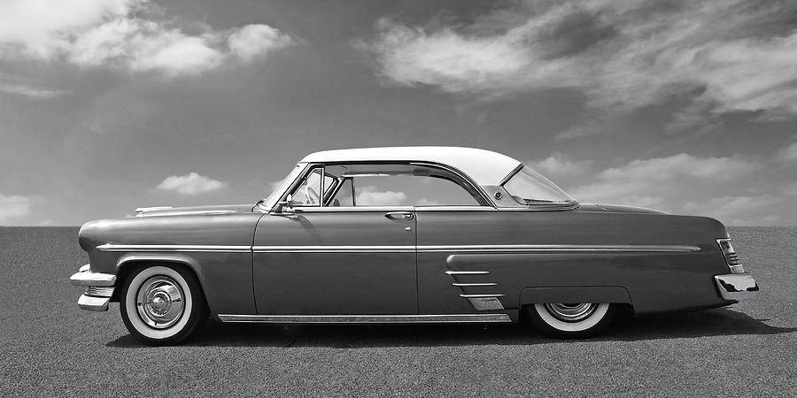 1954 Ford Mercury Monterey Black And White Photograph by Gill Billington