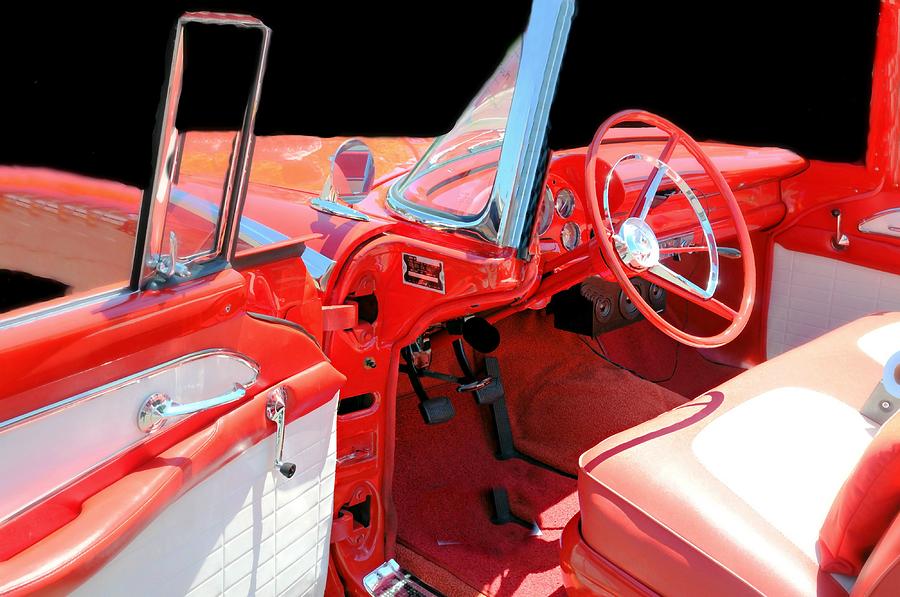 1954 Ford Sunliner Interior Photograph by Diana Angstadt
