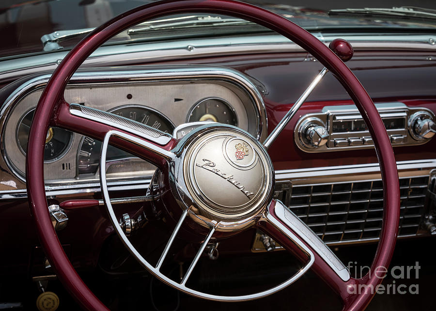 1954 Packard Steering and Dash Photograph by Dennis Hedberg