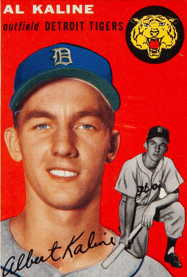 1954 Topps Al Kaline Painting by Celestial Images