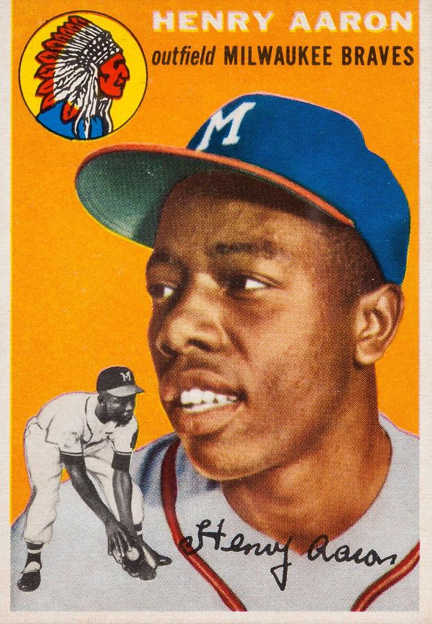 1954 Topps Hank Aaron Painting by Celestial Images - Fine Art America