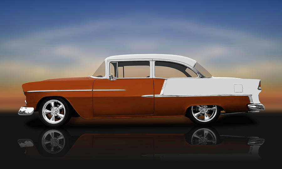 1955 Chevrolet Bel Air 2 Door Post Sedan - 55chevy2drsedanreflect140570 ...