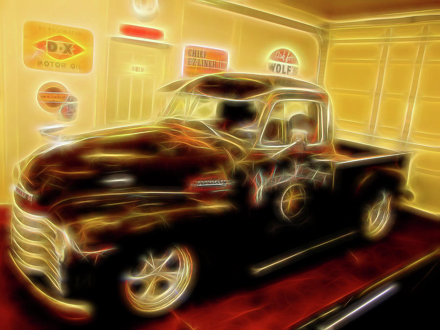 1955 Chevy truck Digital Art by Rick Wicker