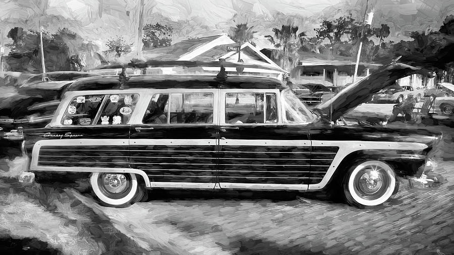 1955 Ford Country Squire Station Wagon Woody 107 Photograph by Rich Franco