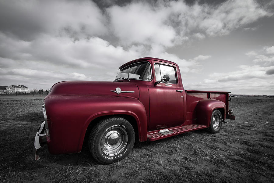 Vintage Photograph - 1956 Ford F100 by Christopher Thomas